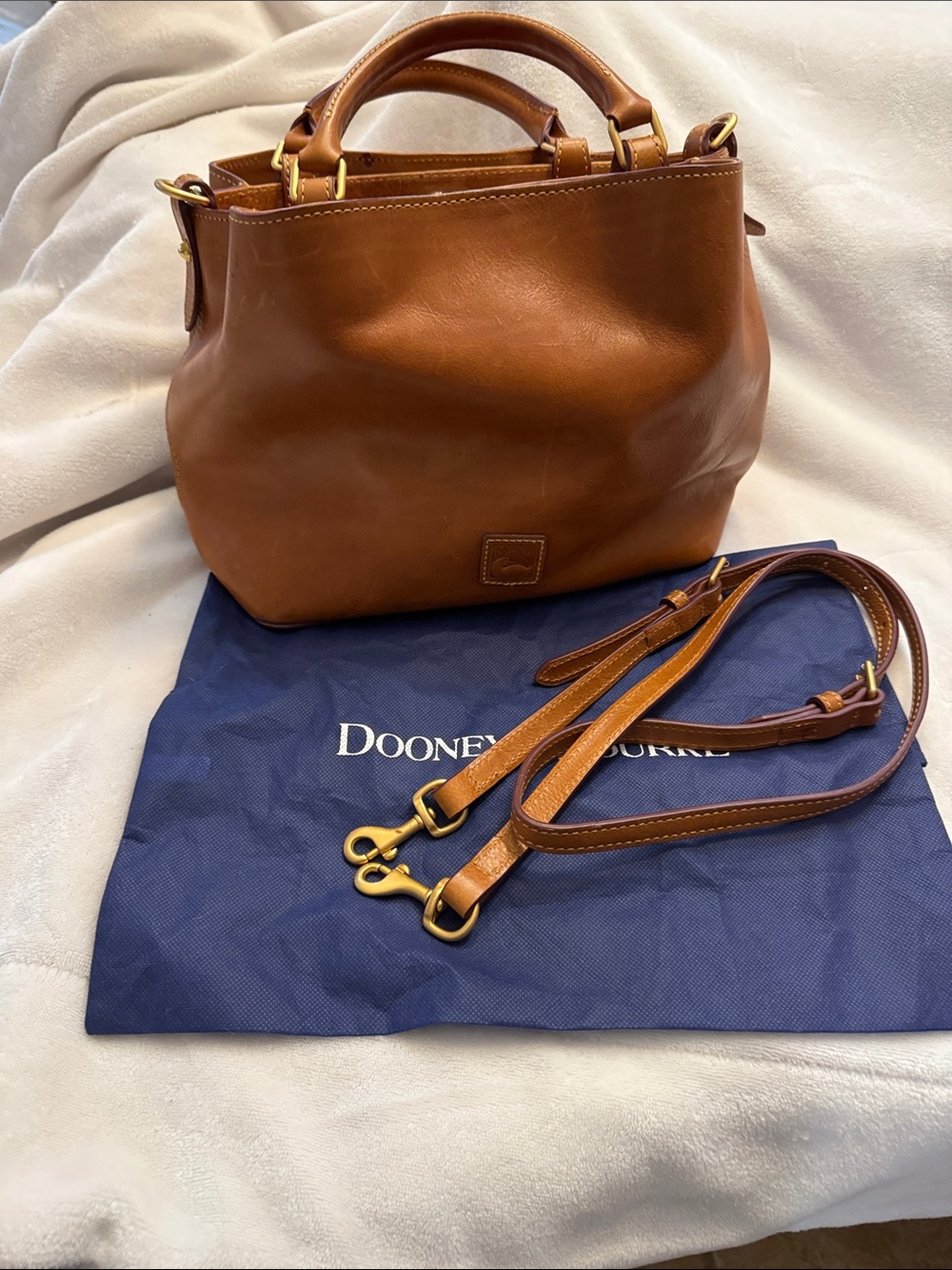 Dooney & Bourke Small Brenna Cognac Color Crossbody/Shoulderbag